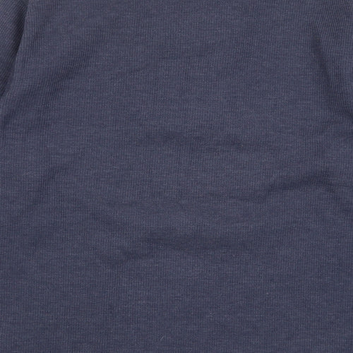 Mountain Warehouse Mens Blue Polyester Pullover Sweatshirt Size L - 1/2 Zip, Logo, Embroided