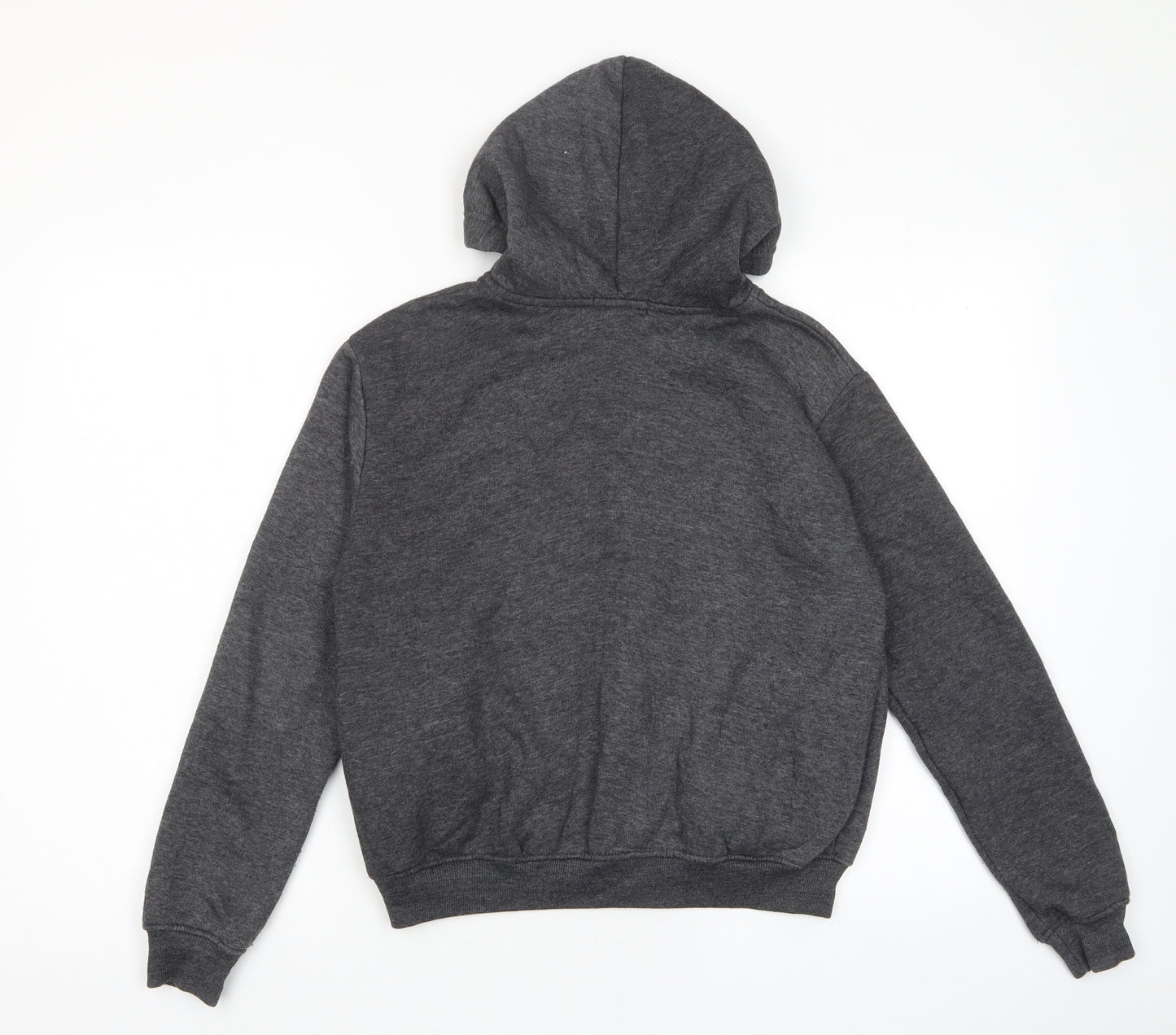 I SAW IT FIRST Womens Grey Cotton Full Zip Hoodie Size 8 Zip - Pockets