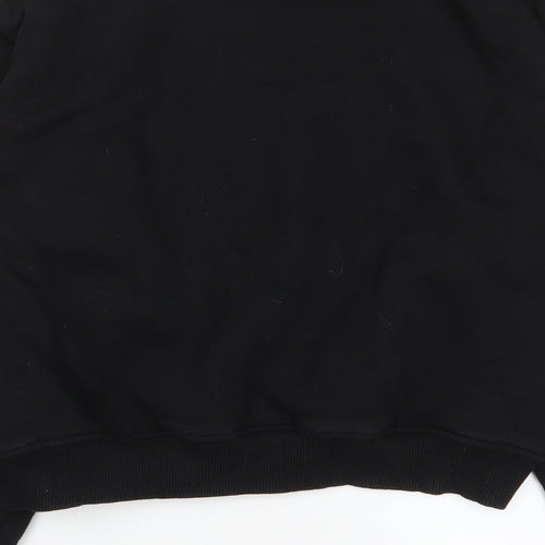 Glamify Womens Black Cotton Pullover Sweatshirt Size M Pullover