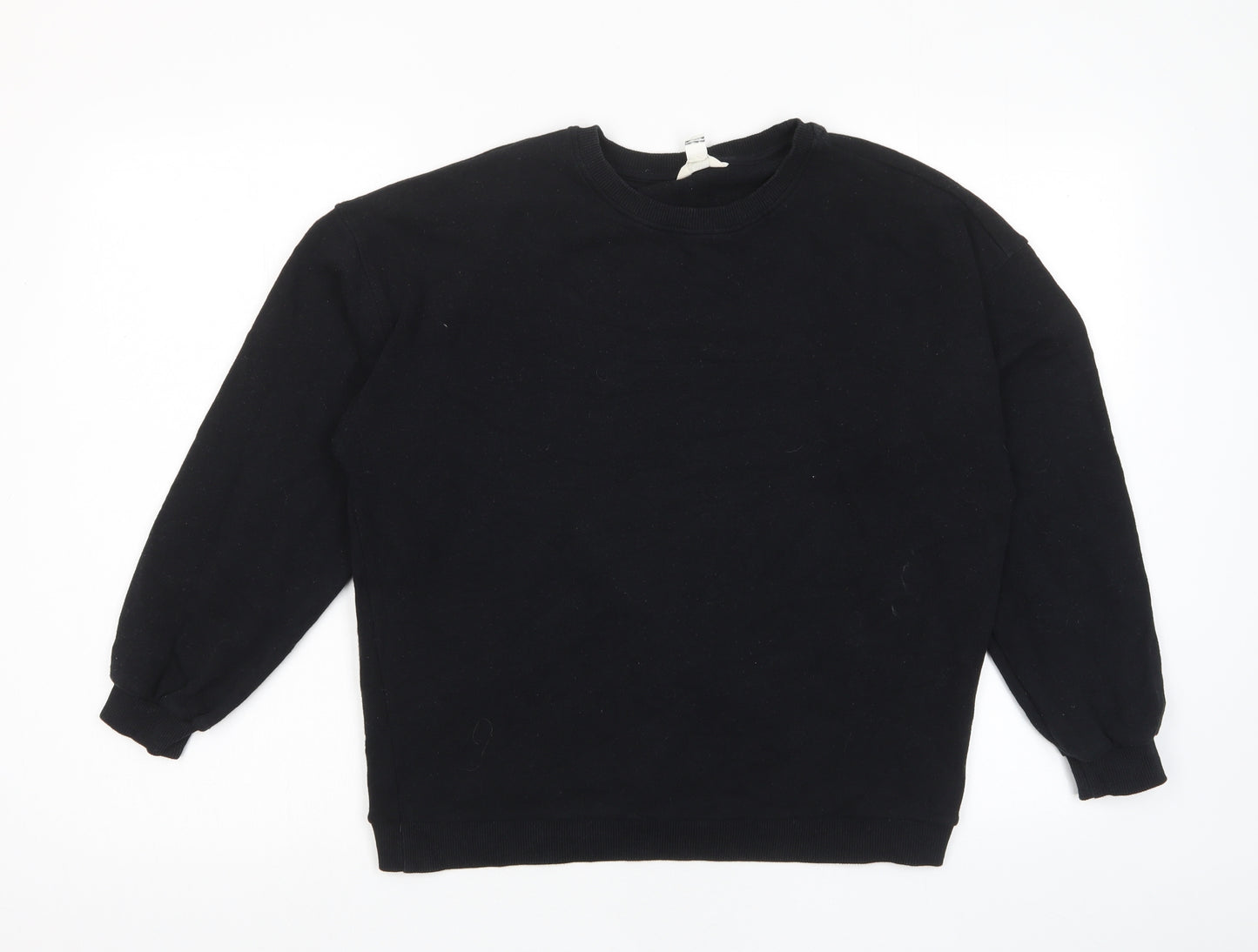 River Island Womens Black Cotton Pullover Sweatshirt Size S Pullover