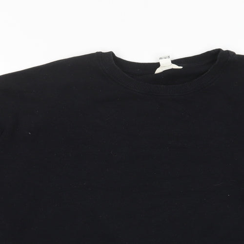 River Island Womens Black Cotton Pullover Sweatshirt Size S Pullover