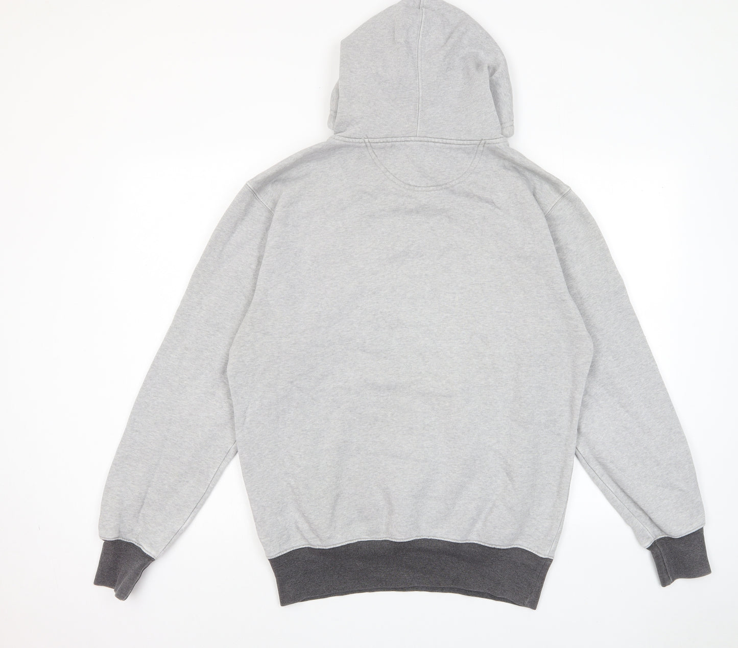 Champion Mens Grey Cotton Pullover Hoodie Size M - Logo, Embroided, Pockets