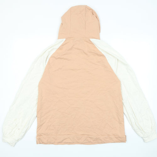 Voi Womens Pink Cotton Pullover Hoodie Size M Pullover - Logo, Embroided