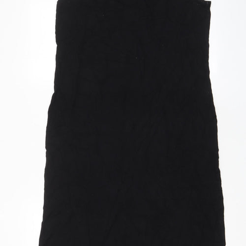 Sparkle & Fade Womens Black Viscose A-Line Size M Scoop Neck Pullover