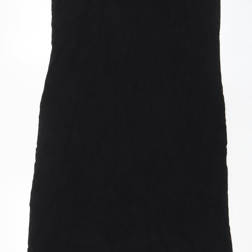 Sparkle & Fade Womens Black Viscose A-Line Size M Scoop Neck Pullover