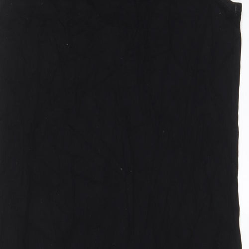 Sparkle & Fade Womens Black Viscose A-Line Size M Scoop Neck Pullover