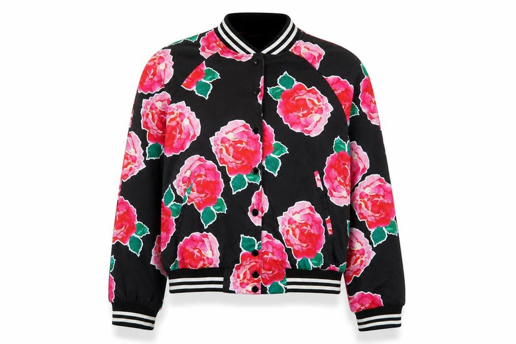 Missguided Womens Multicoloured Floral Jacket Size 8 Button - Pockets