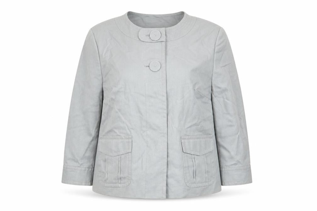 Next Womens Grey Jacket Size 12 Button - Pockets