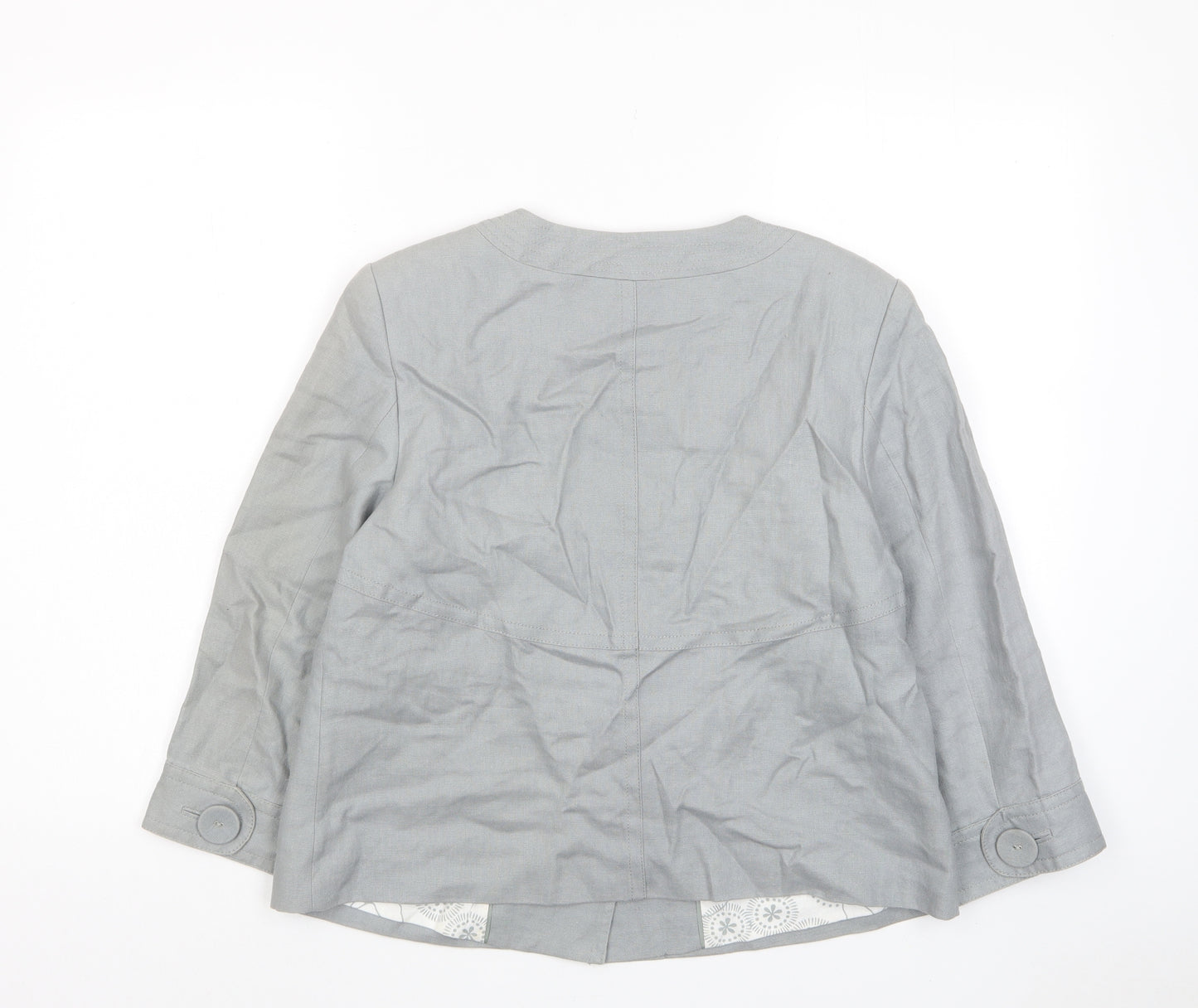 NEXT Womens Grey Jacket Size 12 Button - Pockets