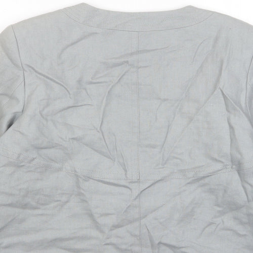 NEXT Womens Grey Jacket Size 12 Button - Pockets