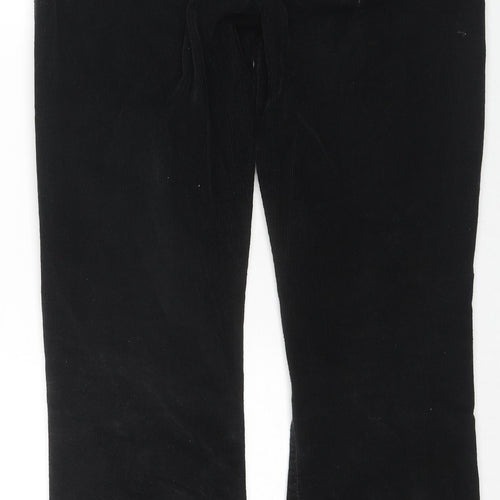 Amazing Woman Womens Black Cotton Trousers Size 10 L29 in Regular Zip