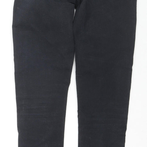 Topshop Womens Black Cotton Skinny Jeans Size 28 L32 in Regular Zip