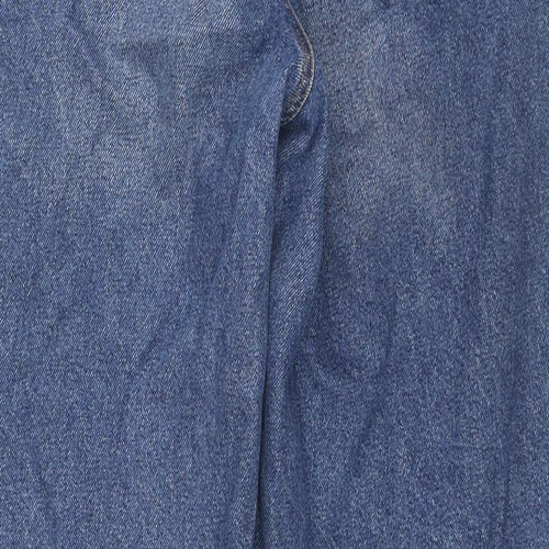 Monki Womens Blue Cotton Straight Jeans Size 27 in L28 in Regular Zip