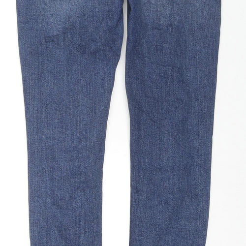 Monki Womens Blue Cotton Skinny Jeans Size 28 L30 in Regular Zip