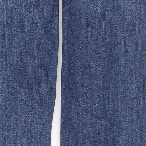 Monki Womens Blue Cotton Skinny Jeans Size 28 L30 in Regular Zip
