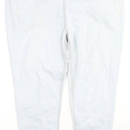Don't Think Twice Womens Blue Cotton Straight Jeans Size 20 L27 in Regular Zip
