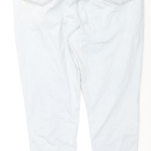 Don't Think Twice Womens Blue Cotton Straight Jeans Size 20 L27 in Regular Zip