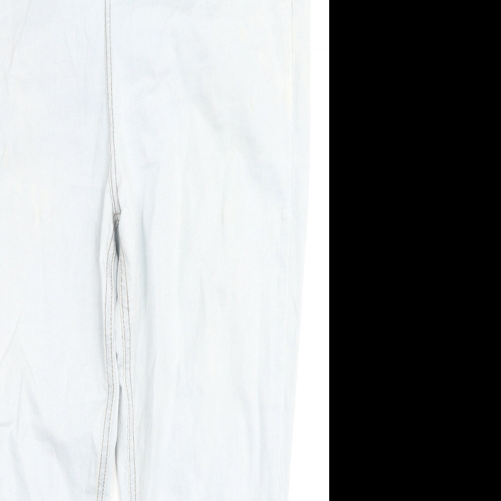 Don't Think Twice Womens Blue Cotton Straight Jeans Size 20 L27 in Regular Zip