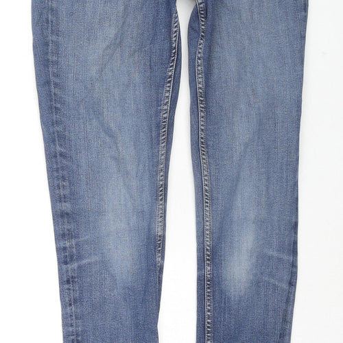 Reiss Womens Blue Cotton Skinny Jeans Size 27 in L28 in Regular Zip