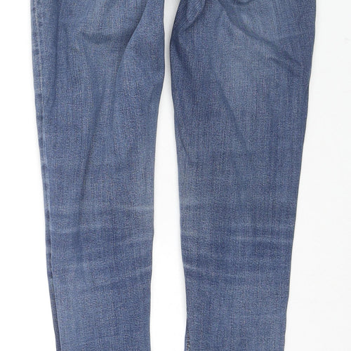 Reiss Womens Blue Cotton Skinny Jeans Size 27 in L28 in Regular Zip
