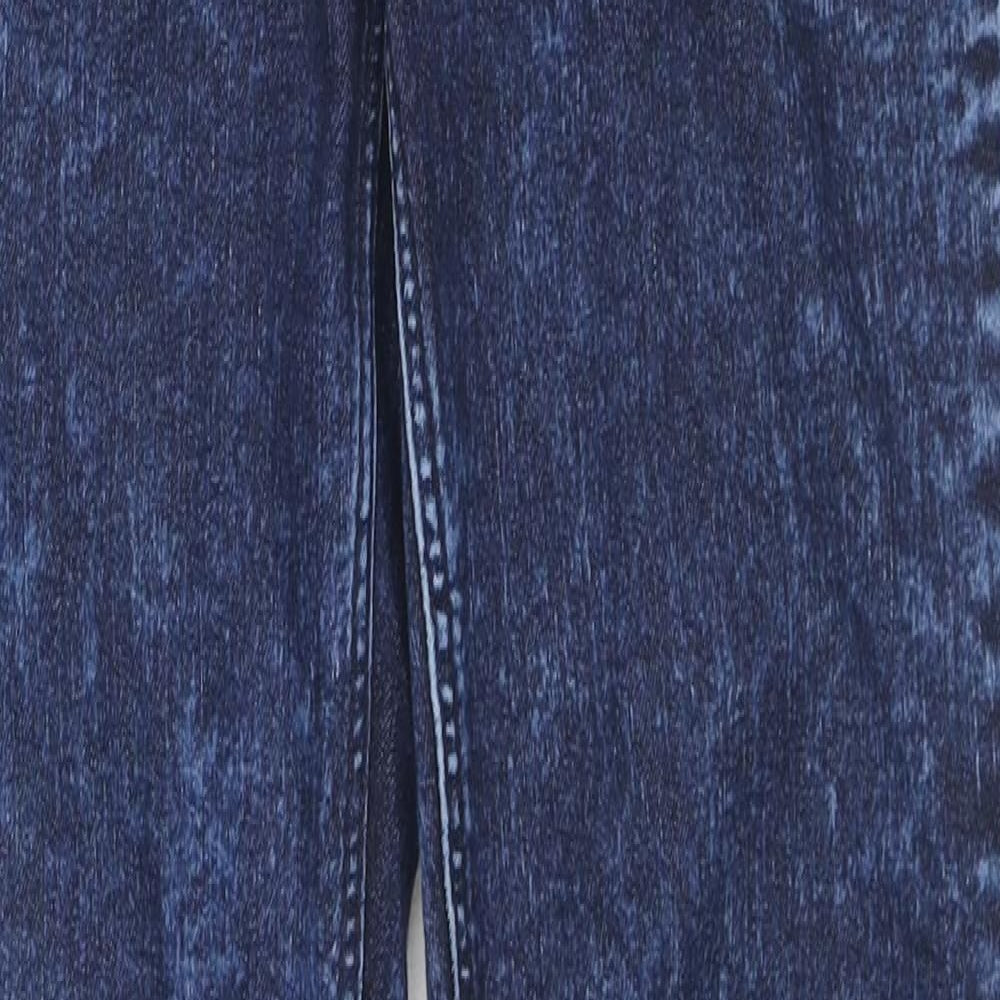Divided by H&M Womens Blue Cotton Straight Jeans Size 12 L32 in Regular Zip