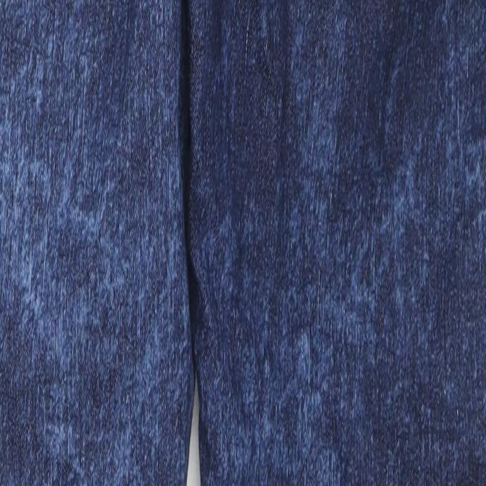 Divided by H&M Womens Blue Cotton Straight Jeans Size 12 L32 in Regular Zip
