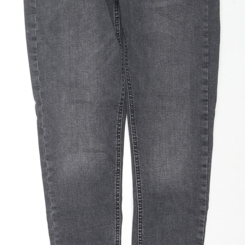 Topshop Womens Black Cotton Skinny Jeans Size 28 in L32 in Regular Zip