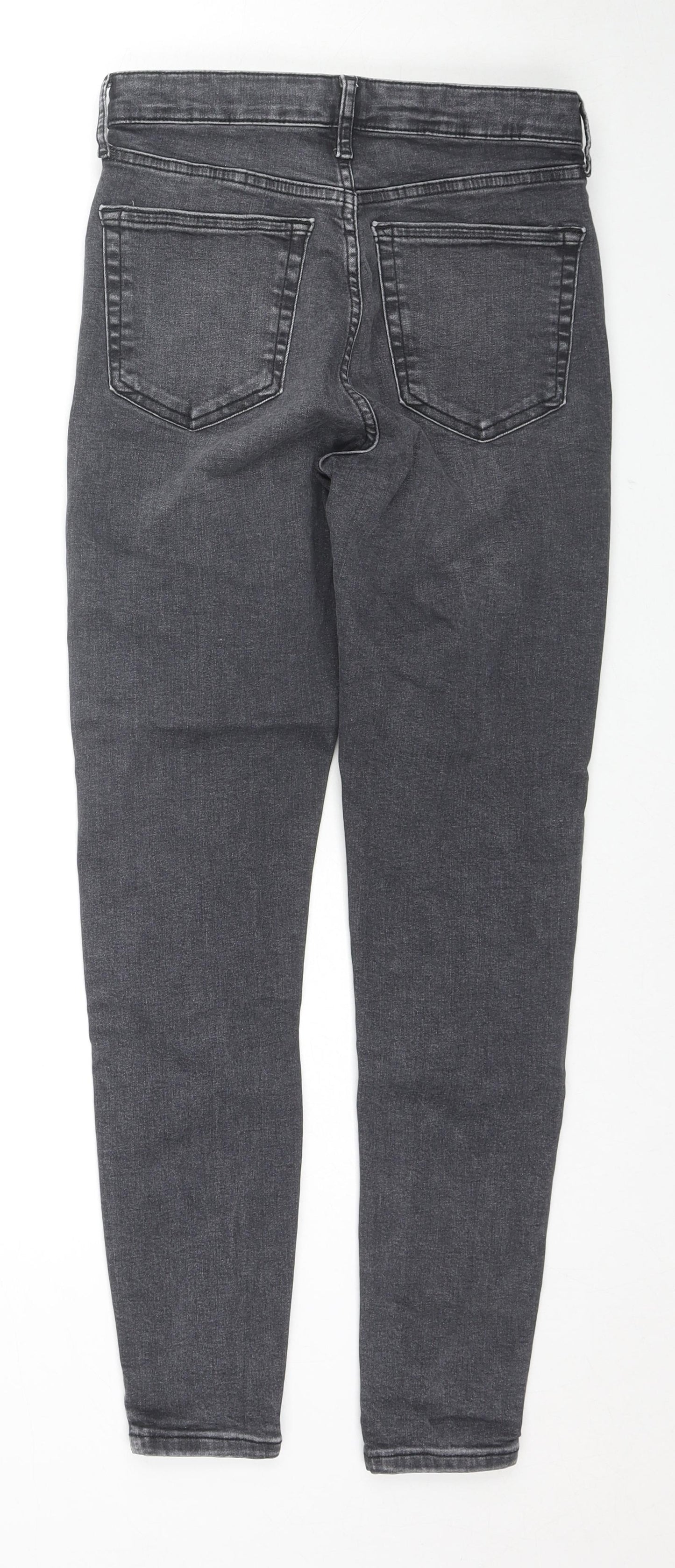 Topshop Womens Black Cotton Skinny Jeans Size 28 in L32 in Regular Zip