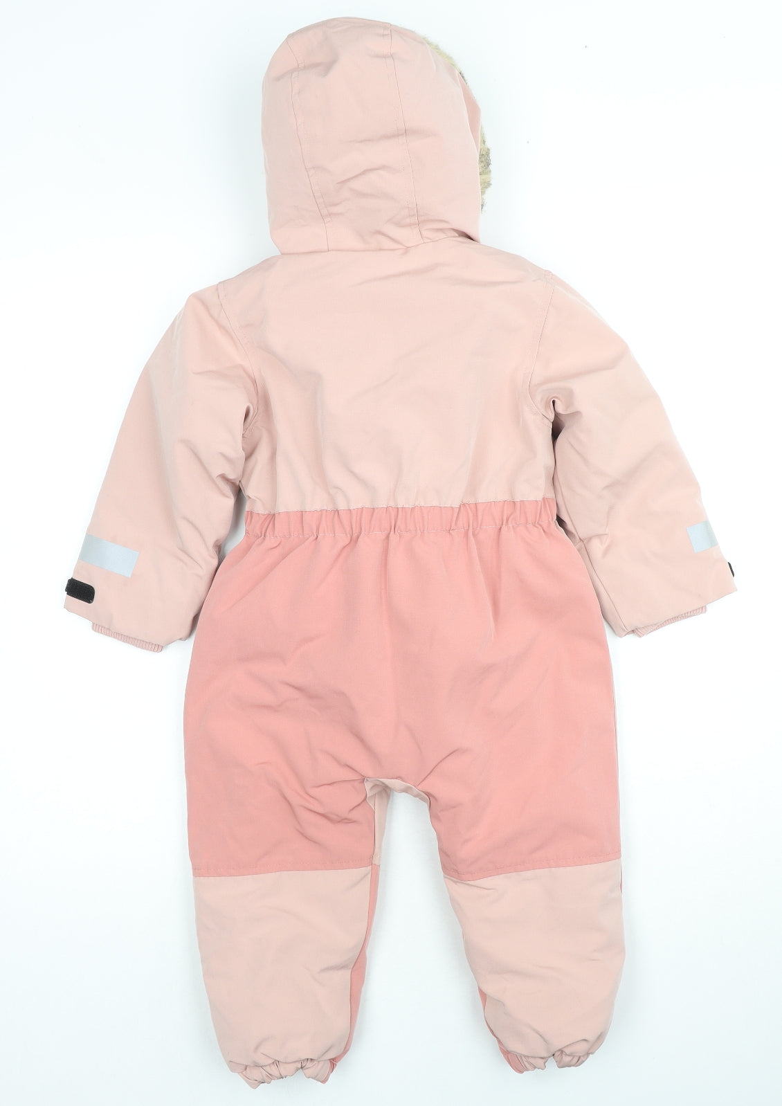 Marks and Spencer Girls Pink Windbreaker Snowsuit Size 3-4 Years Zip