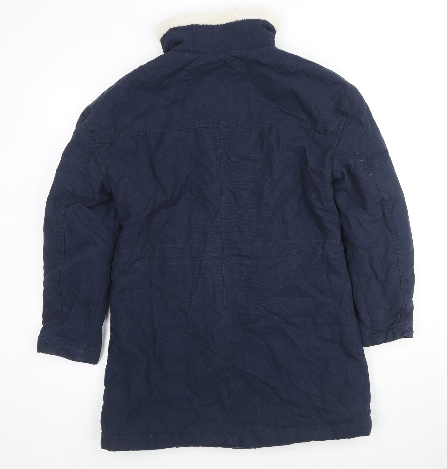 Per Una Womens Blue Parka Coat Size 6 Zip