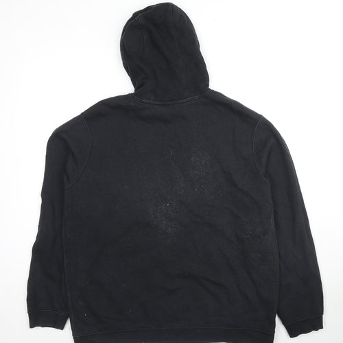 Nike Mens Black Cotton Pullover Hoodie Size XL
