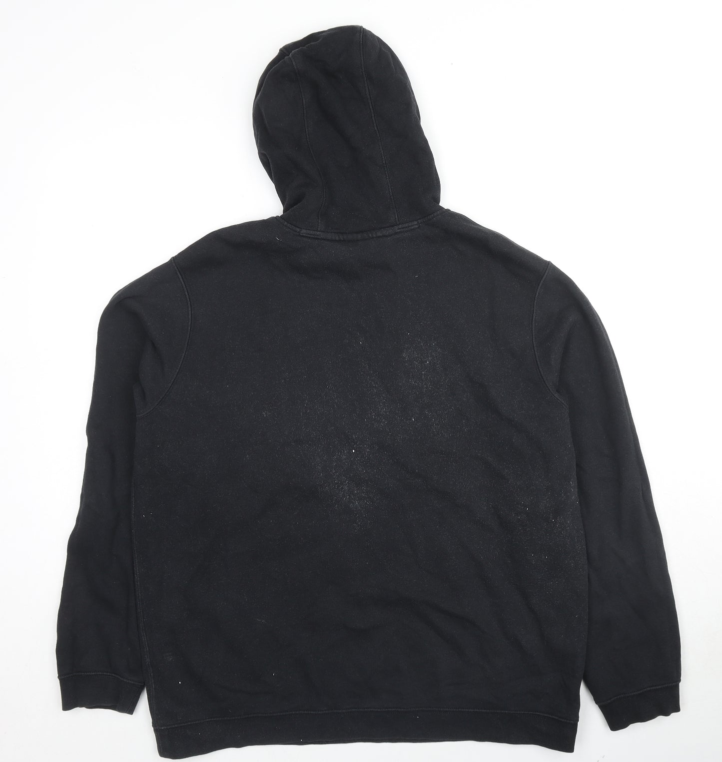 Nike Mens Black Cotton Pullover Hoodie Size XL