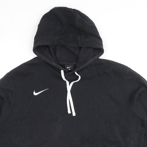 Nike Mens Black Cotton Pullover Hoodie Size XL