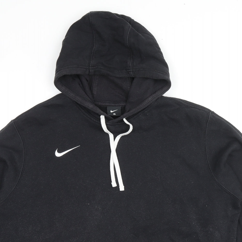 Nike Mens Black Cotton Pullover Hoodie Size XL