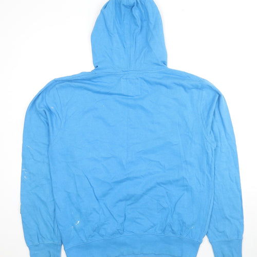 JACK & JONES Mens Blue Cotton Pullover Hoodie Size XL - Logo