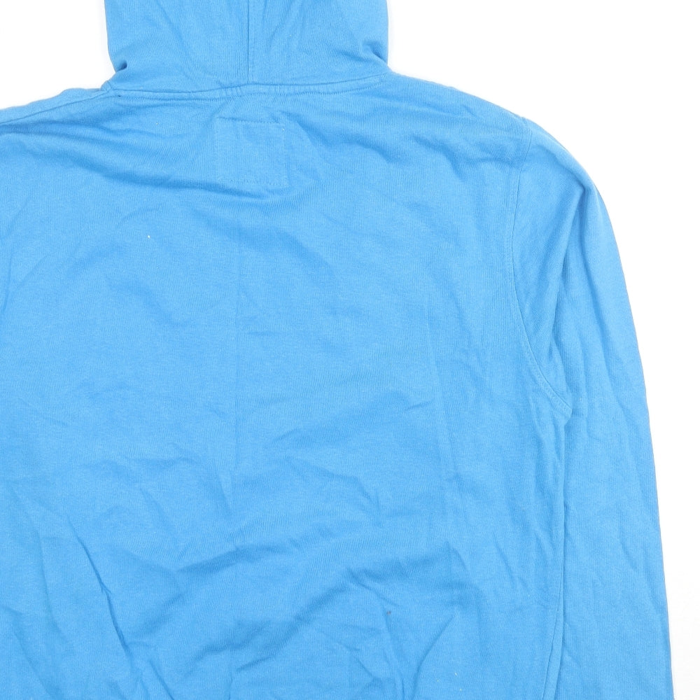 JACK & JONES Mens Blue Cotton Pullover Hoodie Size XL - Logo