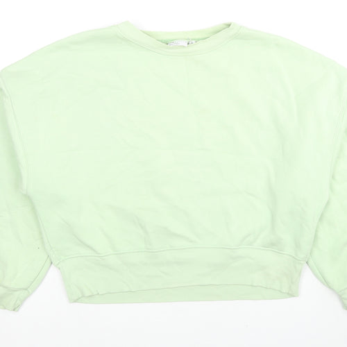 ASOS Womens Green Cotton Pullover Sweatshirt Size 6 Pullover