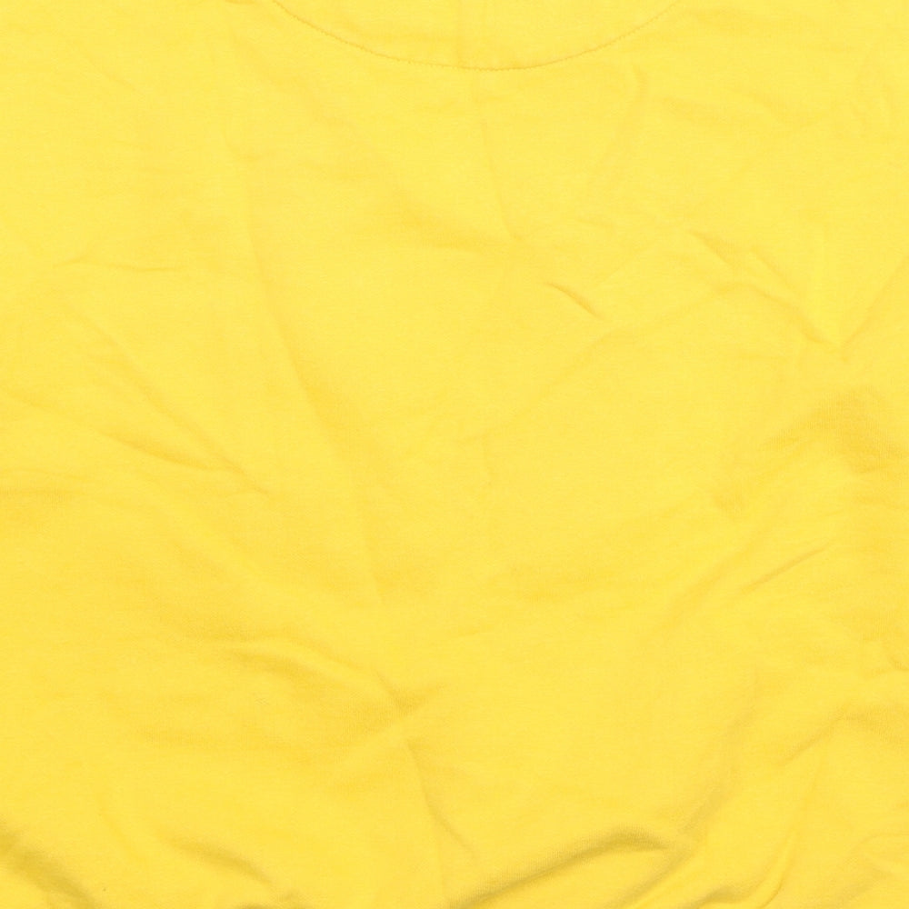 Marks and Spencer Girls Yellow Cotton Pullover Hoodie Size 11-12 Years Pullover - Harry Potter Hufflepuff