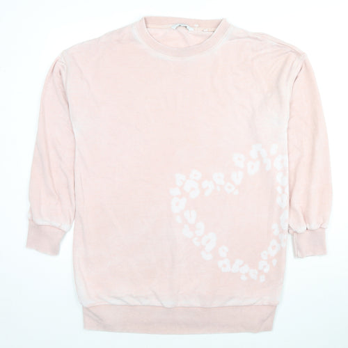 NEXT Womens Pink Cotton Pullover Sweatshirt Size M Pullover - Heart