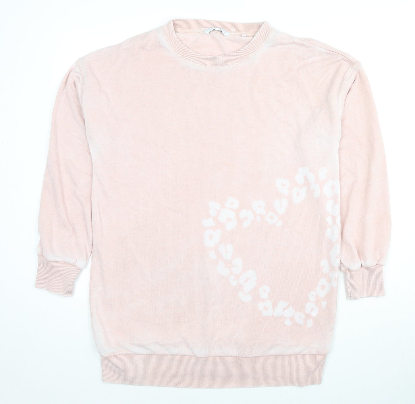 NEXT Womens Pink Cotton Pullover Sweatshirt Size M Pullover - Heart