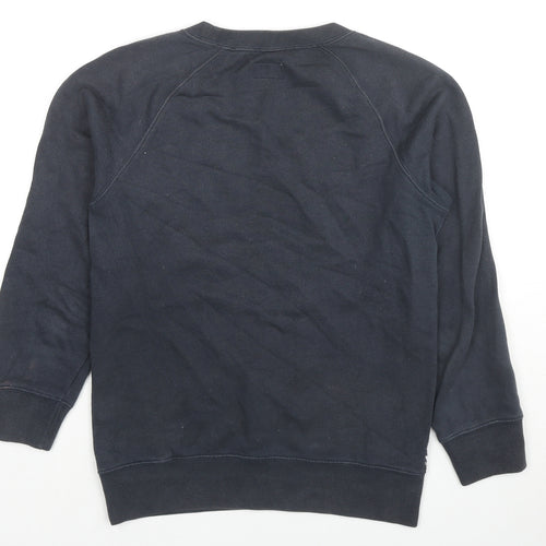 Jack Wills Womens Black Floral Cotton Pullover Sweatshirt Size 6 Pullover - Lace Detail
