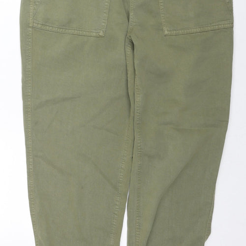 H&M Womens Green Lyocell Windbreaker Trousers Size M L30 in Regular