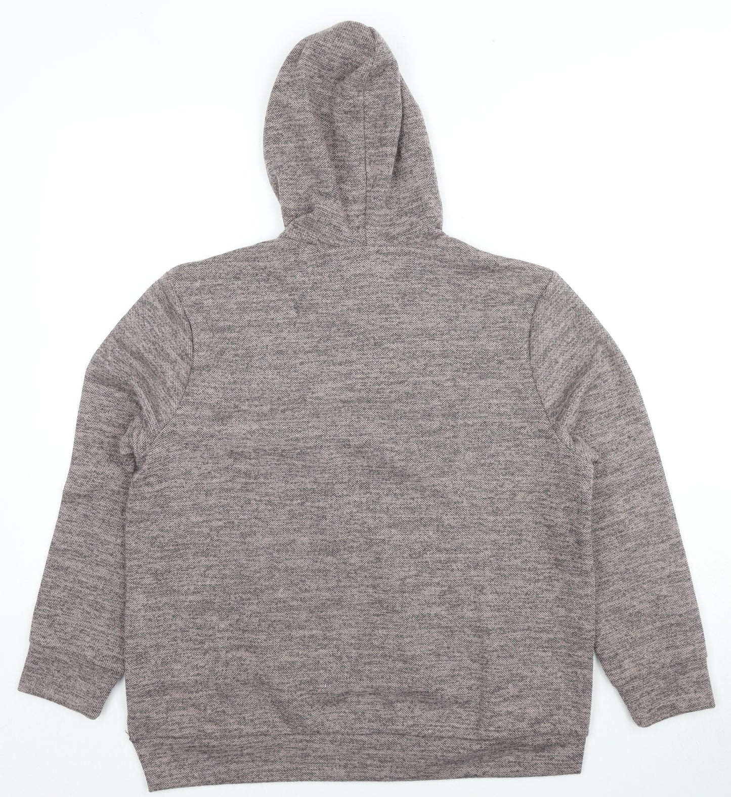 Purple Womens Beige Cotton Pullover Hoodie Size L Pullover