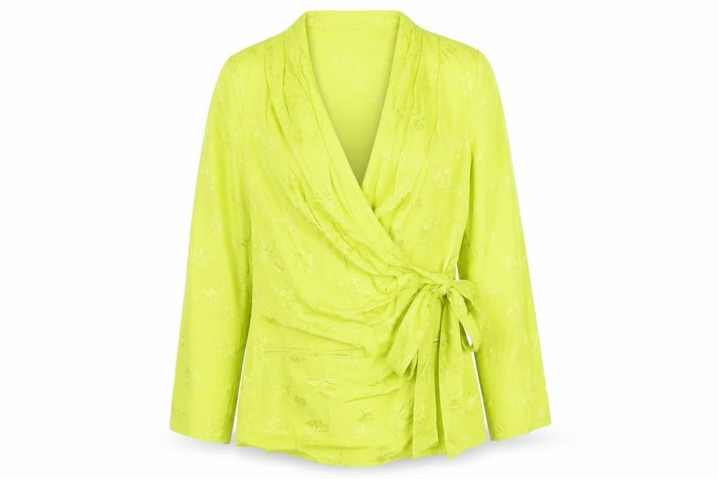 Nasty Gal Womens Green Floral Jacket Blazer Size 12 Button