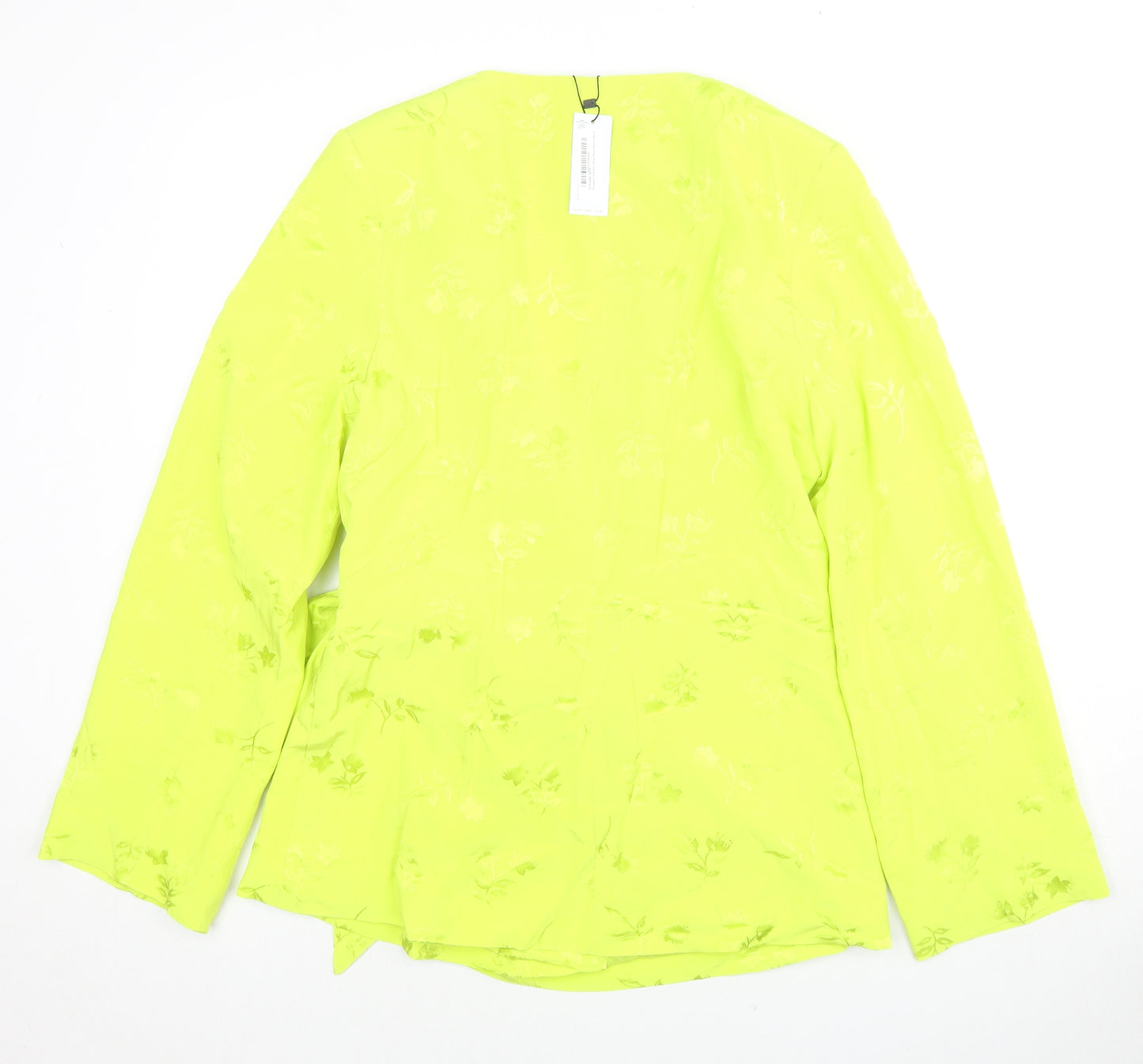 Nasty Gal Womens Green Floral Jacket Blazer Size 12 Button
