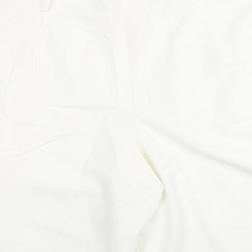 Elle White Womens White Polyester Culotte Shorts Size L L10 in Regular Zip