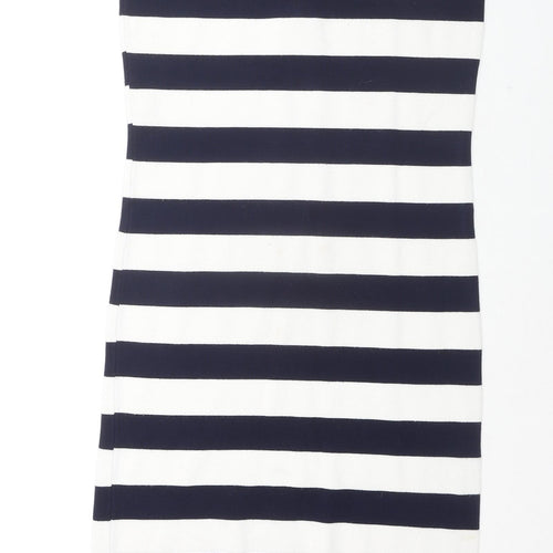 Cherry Coco Womens Black Striped Cotton Tank Dress Size S Round Neck Pullover - Size S/M