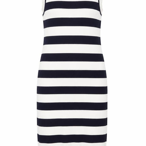Cherry Coco Womens Black Striped Cotton Tank Dress Size S Round Neck Pullover - Size S/M