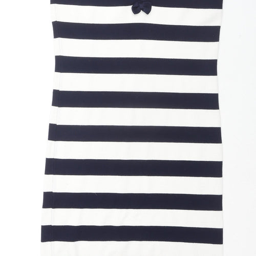 Cherry Coco Womens Black Striped Cotton Tank Dress Size S Round Neck Pullover - Size S/M