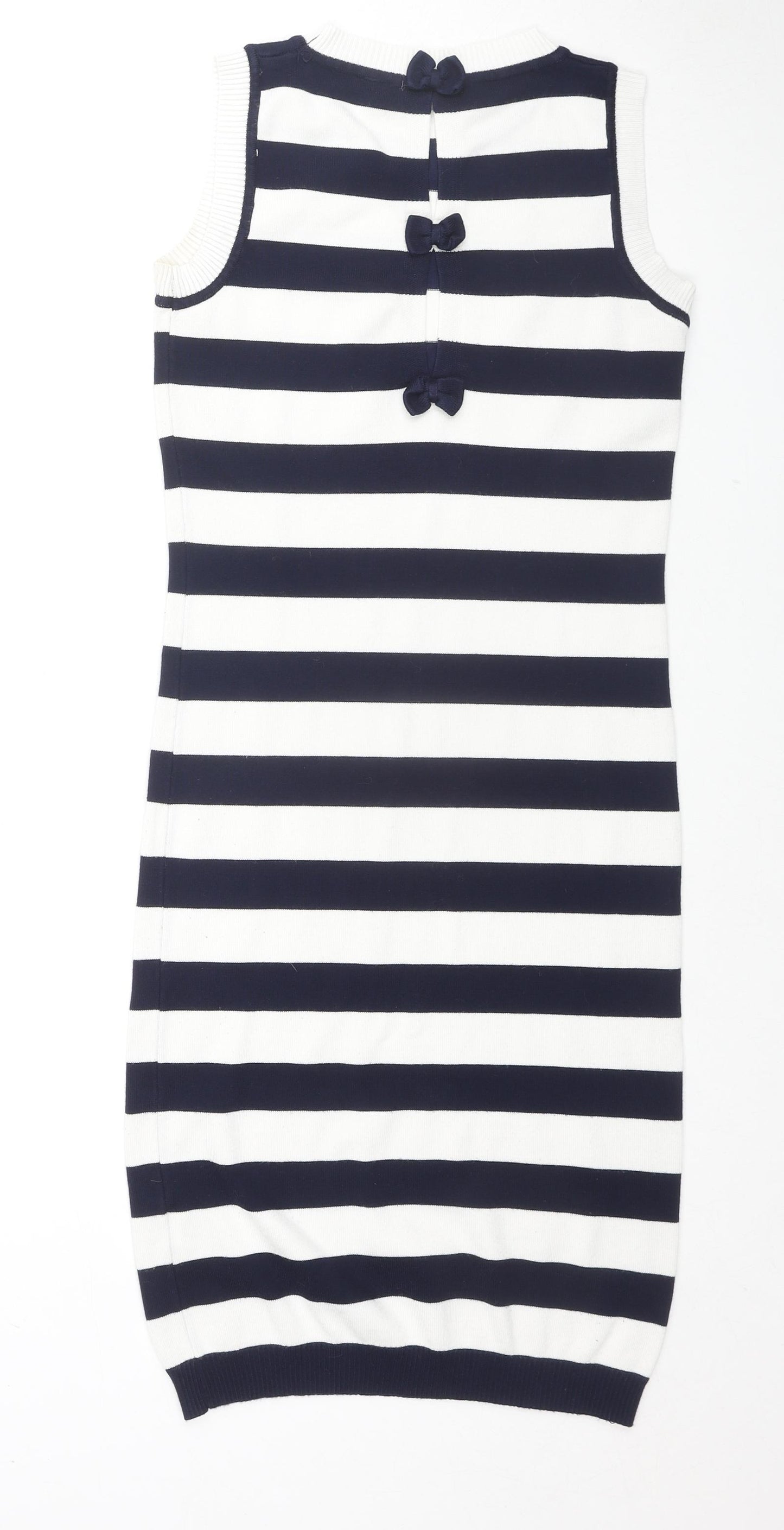 Cherry Coco Womens Black Striped Cotton Tank Dress Size S Round Neck Pullover - Size S/M